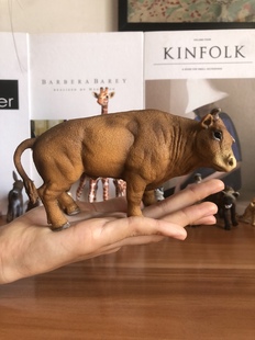 正版德国思乐竞技公牛斗牛农场动物模型儿童玩具早教认知绘本摆件