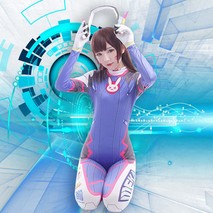 DVA cos服守望宋哈娜cosplay服装先锋耳机道具连体紧身衣服cos服