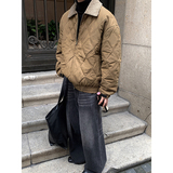 2024冬羊羔毛菱格短款棉服棉衣MY9267P138100聚酯纤维，男装棉衣，电商A138B