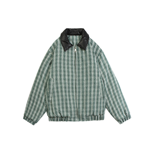 2024秋冬皮领翻领条纹棉衣棉服MY9256P125 100聚酯纤维图片