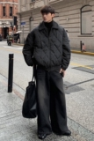 2024冬羊羔毛菱格短款棉服棉衣MY9267P138100聚酯纤维，男装棉衣，电商A138B