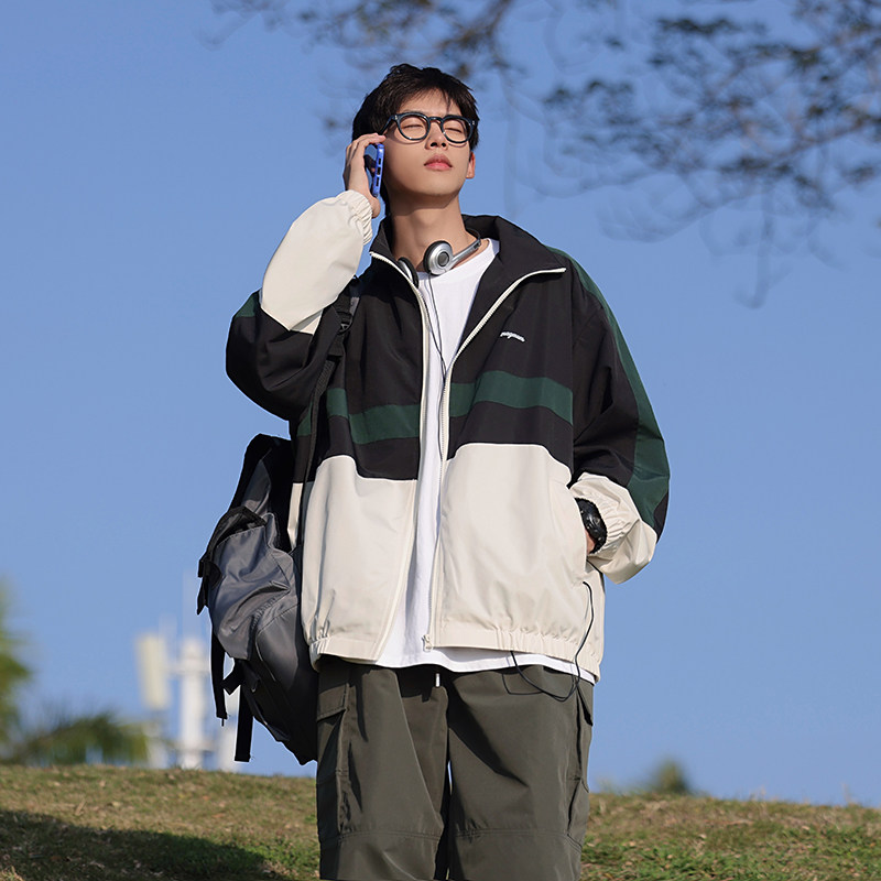 2024春拼接夹克外套jk9205p75,男装夹克,电商A138B
