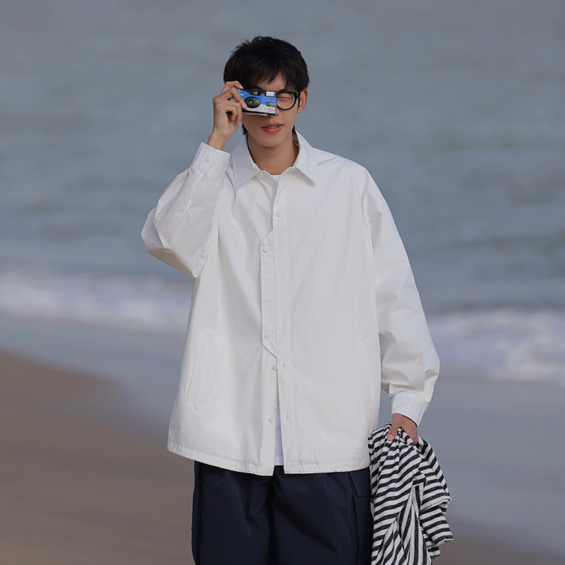2023春工装休闲衬衣c3128p75控98棉,男装衬衫,电商A138B