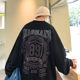 2023秋新款圆领套头潮牌美式图案印花情侣卫衣w5081p58控78，男装卫衣，电商A138B