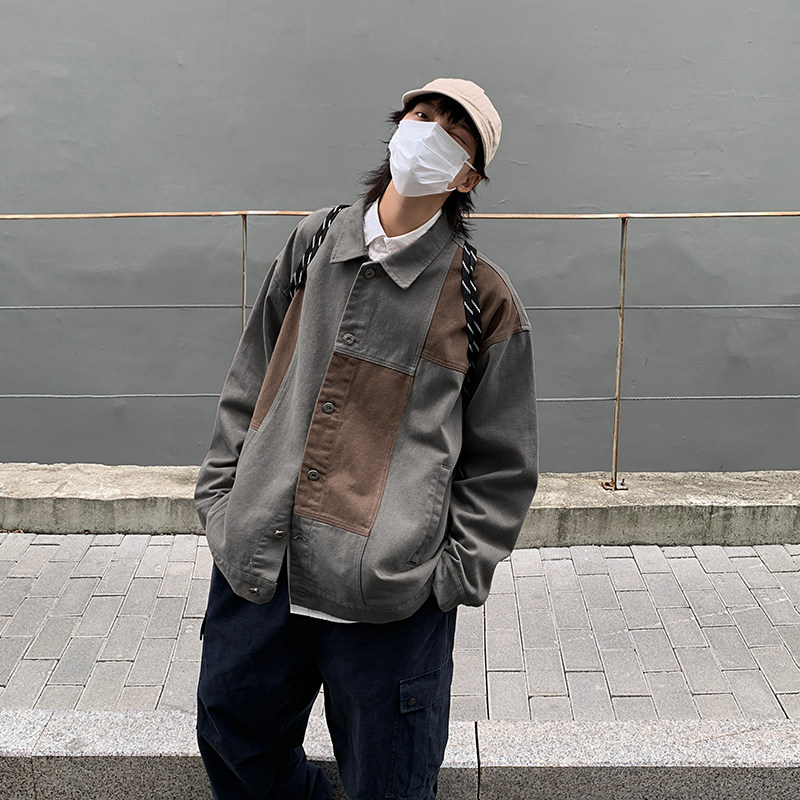 2024春潮牌拼接重工洗水夹克外套jk9231p128，男装夹克，电商A138B