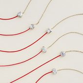 RED·LlNE 红绳DYFFI戴妃20分培育钻石14K真金手链礼物redline