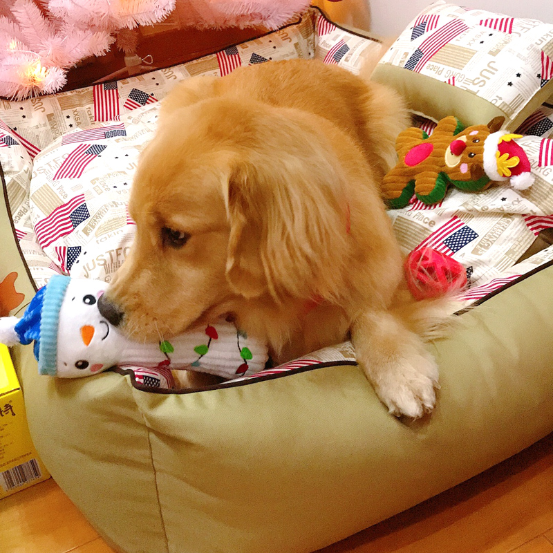 狗窝大型犬狗床垫大号室内金毛四季沙发床拉布拉多萨摩垫子可拆洗