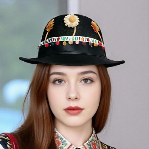 2026新款女民族风礼帽舞蹈爵士帽