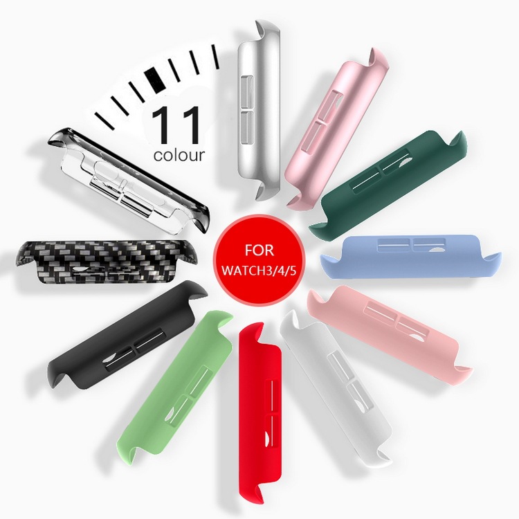 适用苹果手表PC+钢化膜一体apple watch 1/2/3/4/5/6/SE保护壳套