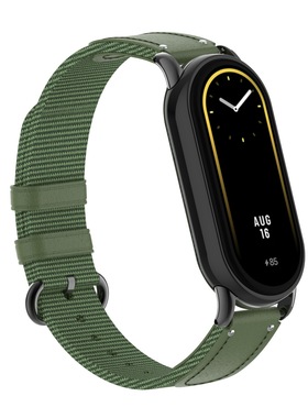 holdmi适用小米手环M8表带miband8 nfc 帆布编织腕带智能八代网红