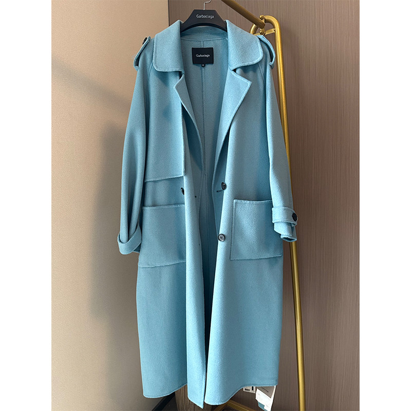 纤依百秀 【龙】100%羊毛双排扣廓形双面呢大衣 0077,女装/女士精品,毛呢外套,淘宝优惠券,粉丝福利购,淘宝优惠卷