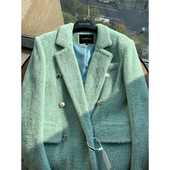 仿苏力水蓝色大衣 纤依百秀 龙 0339