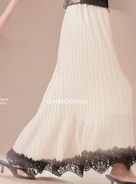 纤依百秀【龙】风琴百褶品蕾丝半身裙 2085