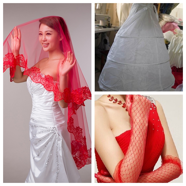  Qiti wedding dress and 3 pieces+XL   + $3.14 