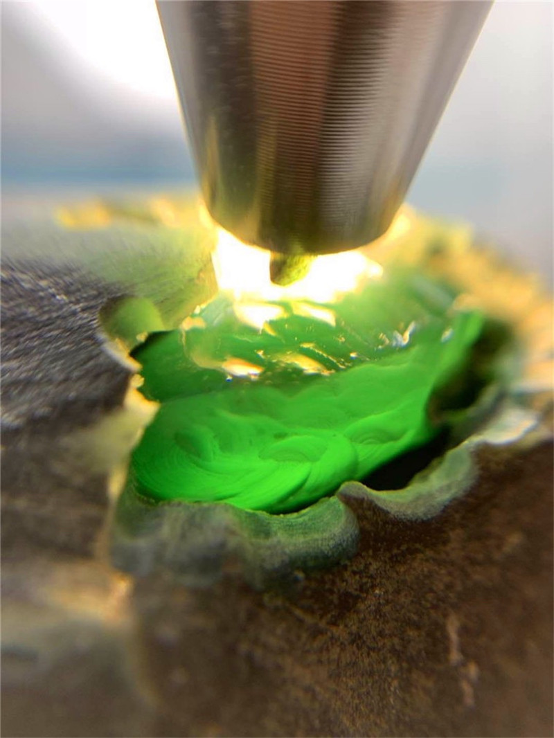 缅甸翡翠原石玉石毛料老帕敢场口开窗帝王绿玻璃种戒面手镯玉镯