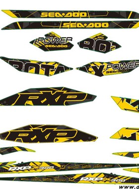 庞巴迪摩托艇贴花 RXP 300 适用于 2019-2020 改装贴画 09-17 RXT