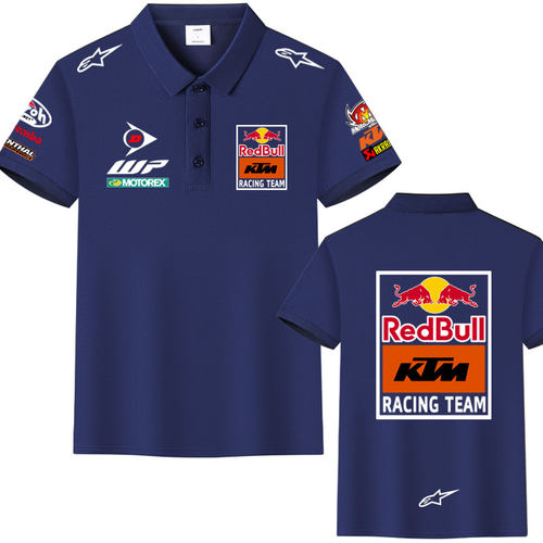 红牛KTM摩托车骑行服冰丝棉POLO衫短袖t恤男motogp厂队机车赛车服
