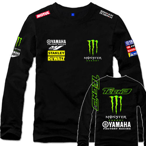 YAMAHA雅马哈MotoGP厂队摩托车摩旅体恤纯棉长袖T恤衫定制车队服