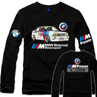 BMW宝马MPOWER部门性能汽车爱好者长袖t恤春秋体恤衣服定制车队服
