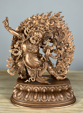金刚手菩萨书房摆件紫铜祝福藏族