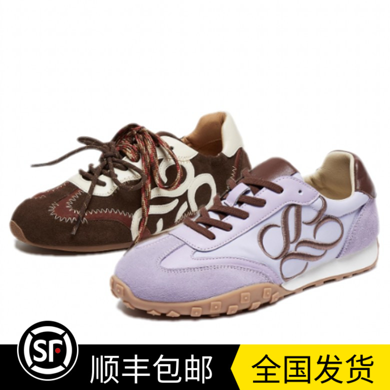 商场同款2025秋新款复古撞色双鞋带山系户外德训鞋女YEC14 29801