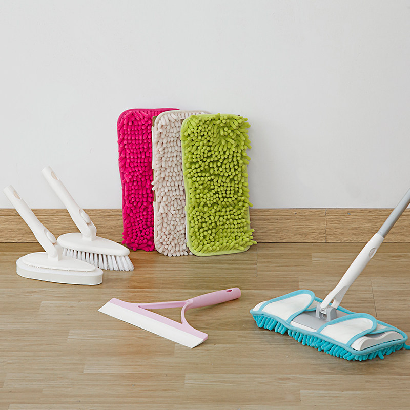 日本进口satto家庭清洁清扫工具套装平板拖把玻璃刮地板擦可伸缩
