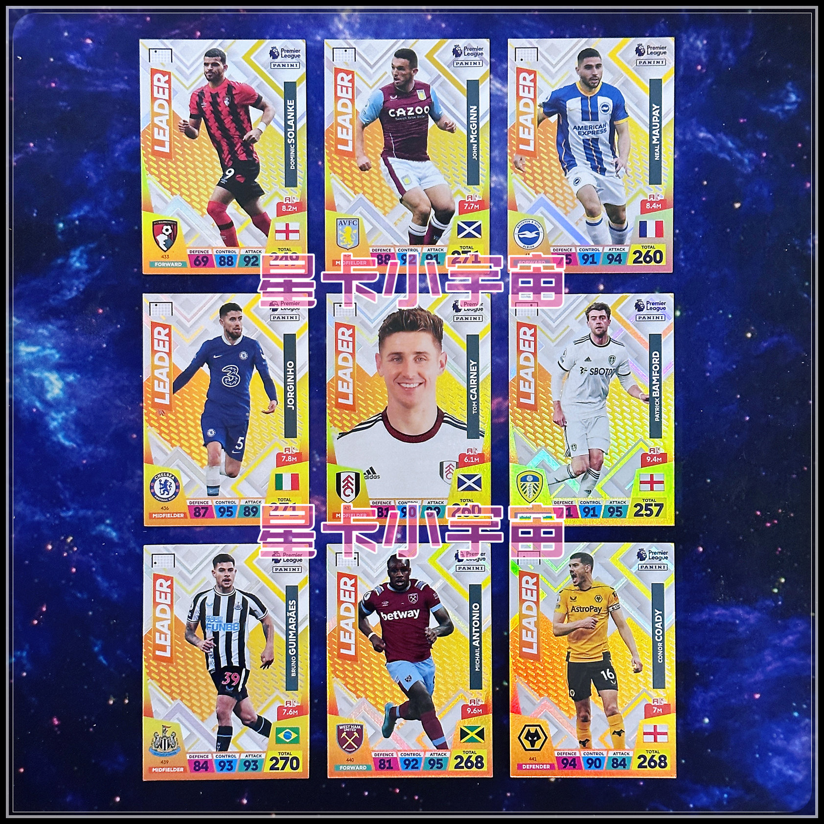 2022-23 Panini英超球星卡LEADER若日尼奥安东尼奥吉马良斯索兰克