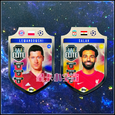 TOPPS 2021-22欧战欧冠球星卡盾牌特卡莱万萨拉赫拜仁利物浦