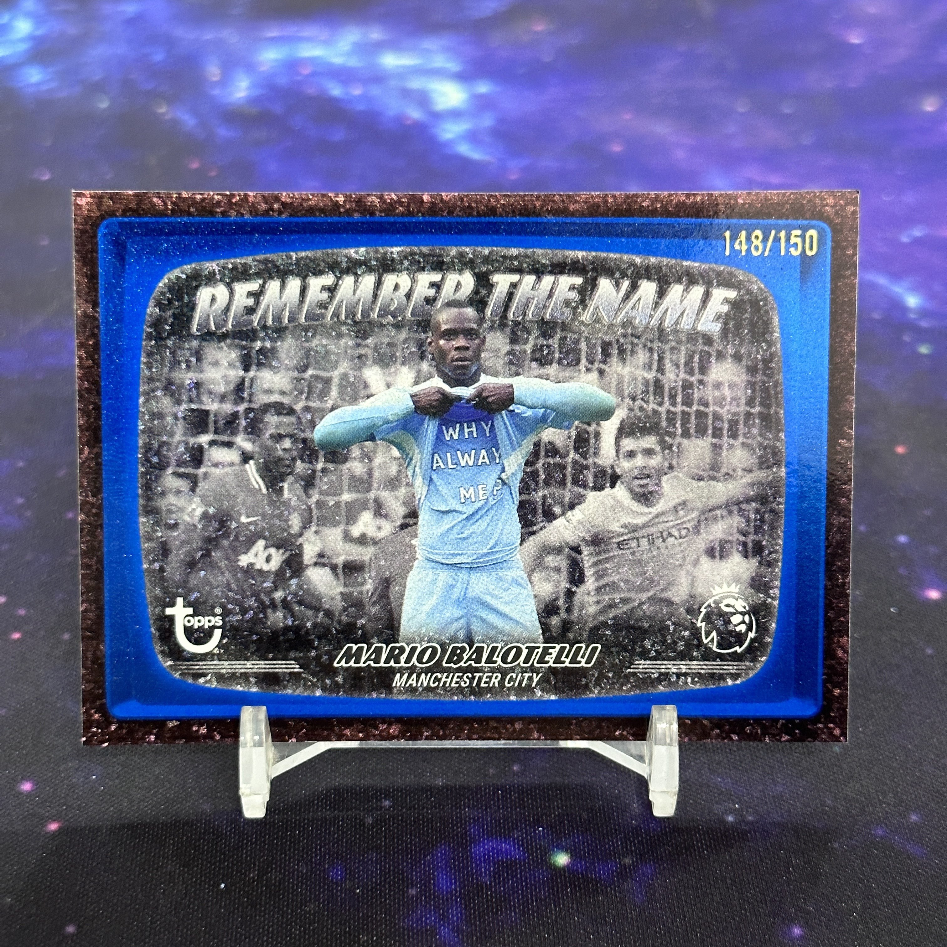 2026-27 TOPPS 英超球星RTN特卡 150编蓝斑点折射 巴洛特利 曼城