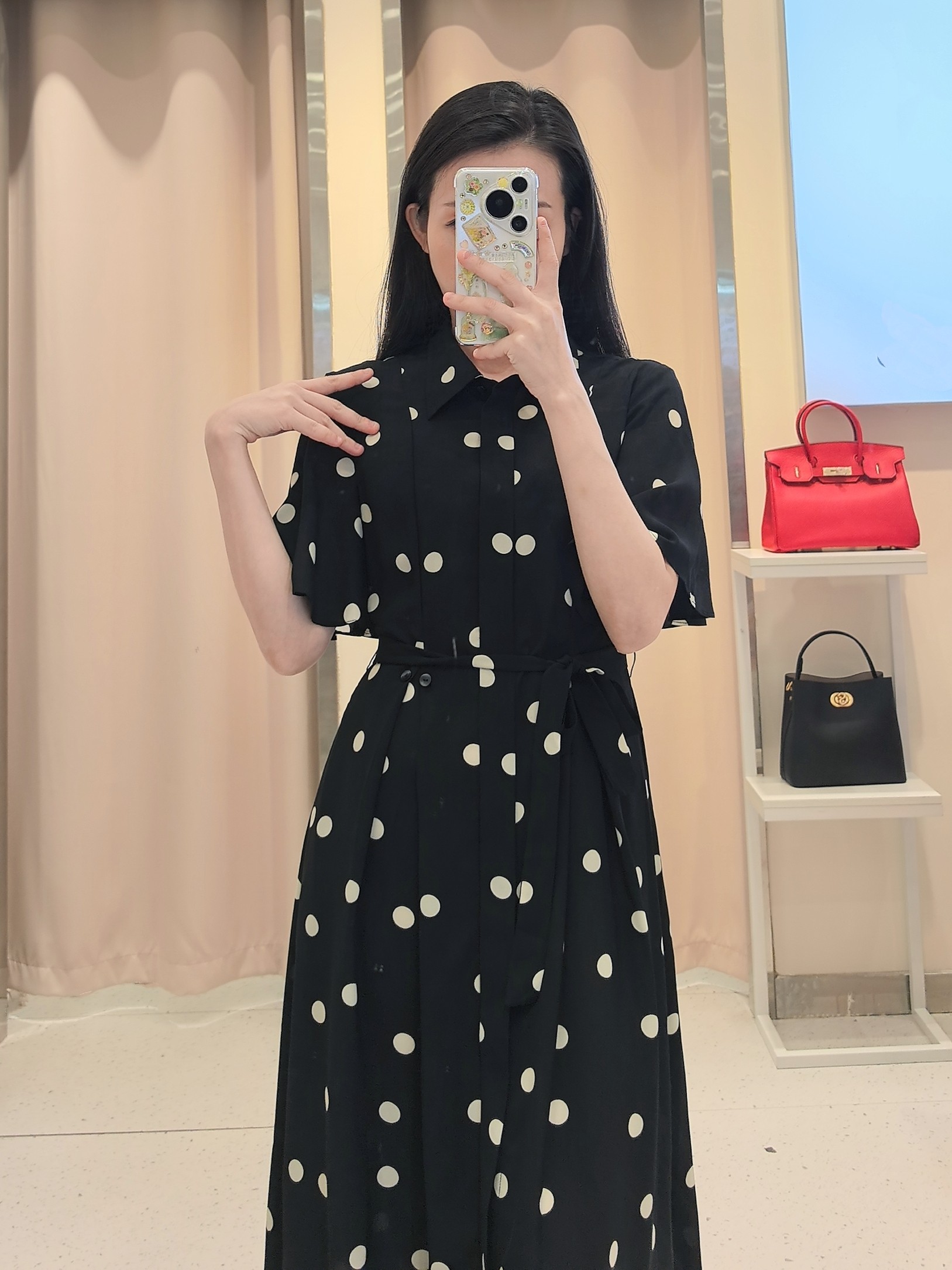 捡漏 品牌女装设计款桑蚕丝黑色连衣裙