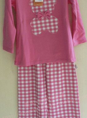 久岁伴秋冬儿童保暖家居服女童套装长袖中厚阳光绒睡衣21581