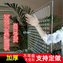 鱼缸隔板鱼缸隔离板鱼苗隔离网挡板隔网微孔透明亚克力分隔板隔断