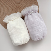 蕾丝袖 头 高颜值成人袖 套少女冬学生羽绒服防污套袖 紫色办公室时尚