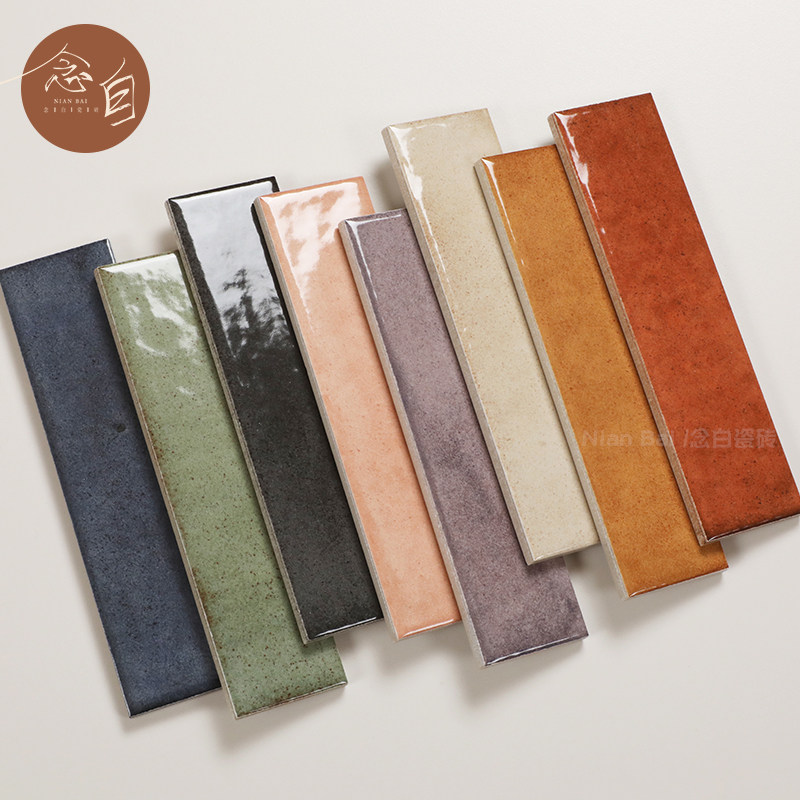 做旧色渐变亮面瓷砖手工砖质感砖复古砖卫生间厨房50*200全瓷墙砖,家装主材,微水泥瓷砖,淘宝优惠券,粉丝福利购,淘宝优惠卷