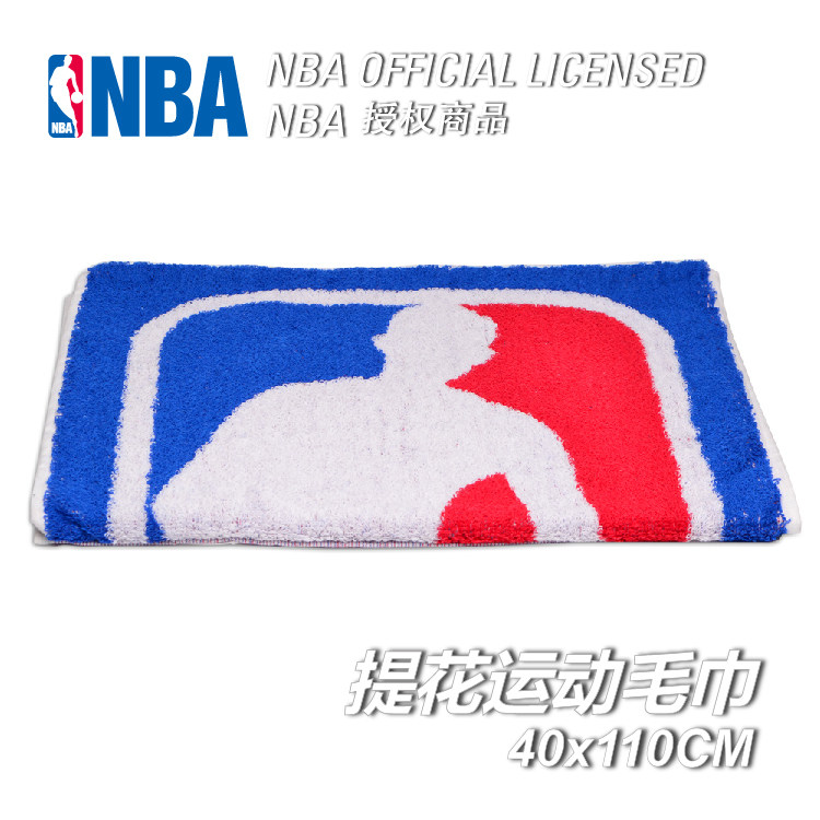 包邮NBA正品 LOGOMAN运动毛巾 跑步篮球网球瑜伽健身加长纯棉提花