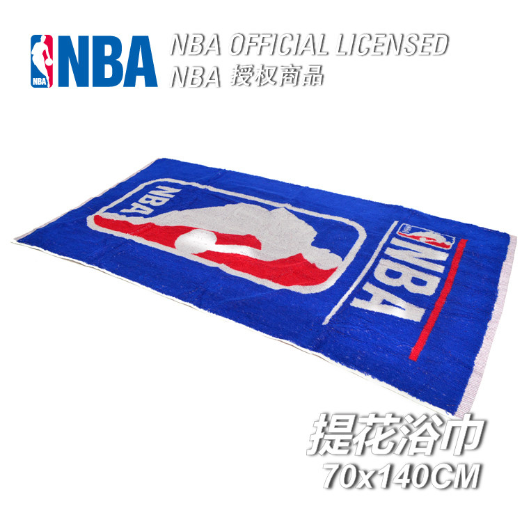 包邮NBA正品 LOGOMAN浴巾 跑步篮球网球瑜伽健身厚实纯棉提花吸汗
