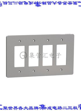 SQWS141004GY 连接器接插件4 GANG MID+ WALL PLATE GY