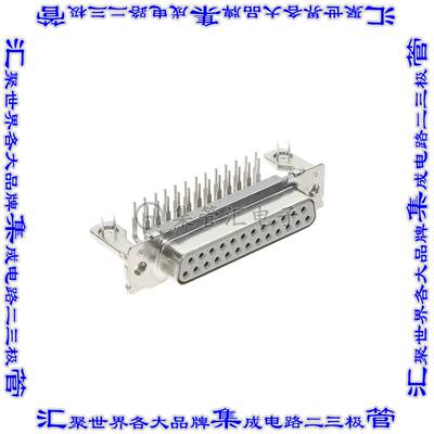 8-1393480-3 连接器接插件CONN D-SUB RCPT 25POS R/A SLDR