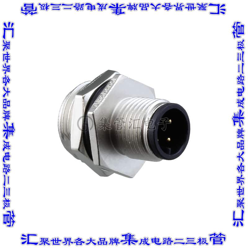 M12A-04PMMS-SH8002 连接器接插件CONN PLUG MALE 4P GOLD SLDR C