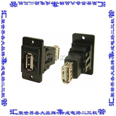 CP30708NMB3 连接器接插件DUALSLIM BLACK METAL USB2 A-A M3