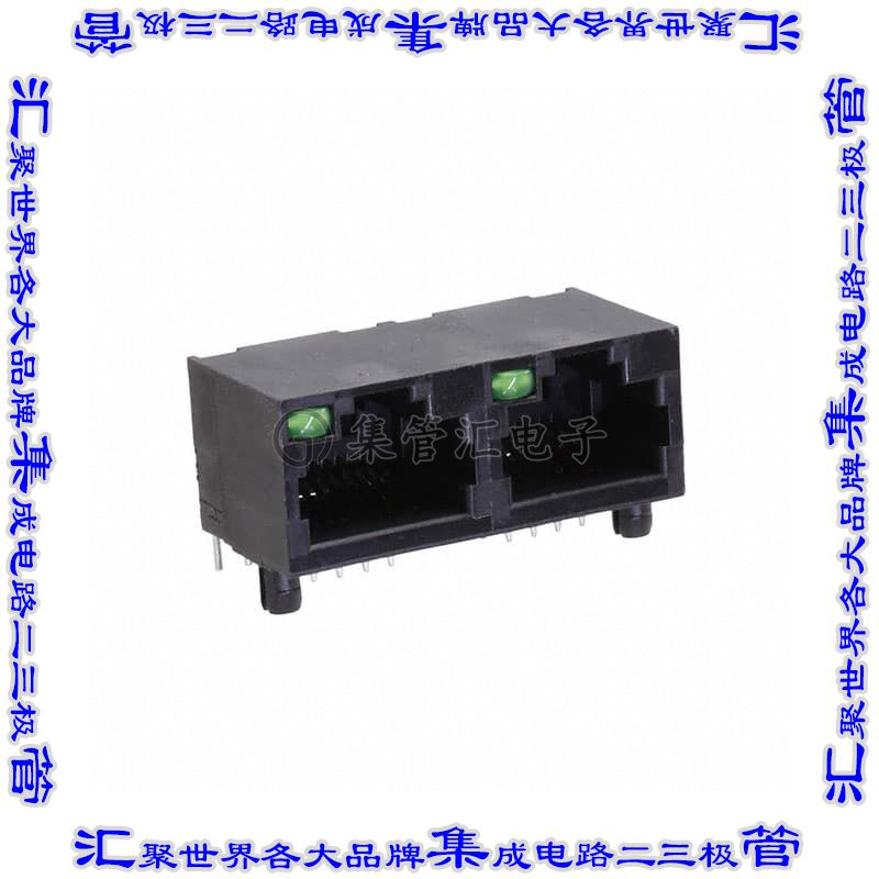 MTJG-2-88ARX1C-LE 连接器接插件GANGED MODULAR JACK 1*2PORT 8P