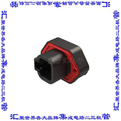 ATP13-4P-BM03BLK 连接器接插件4 POSITION 90DEG PCB FLANGE MNT