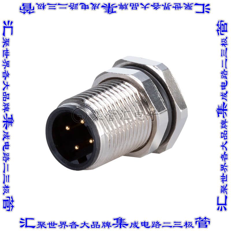 CDM1218-04D-MT-F12-67 连接器接插件M12 MALE PANEL MOUNT,SOLDE