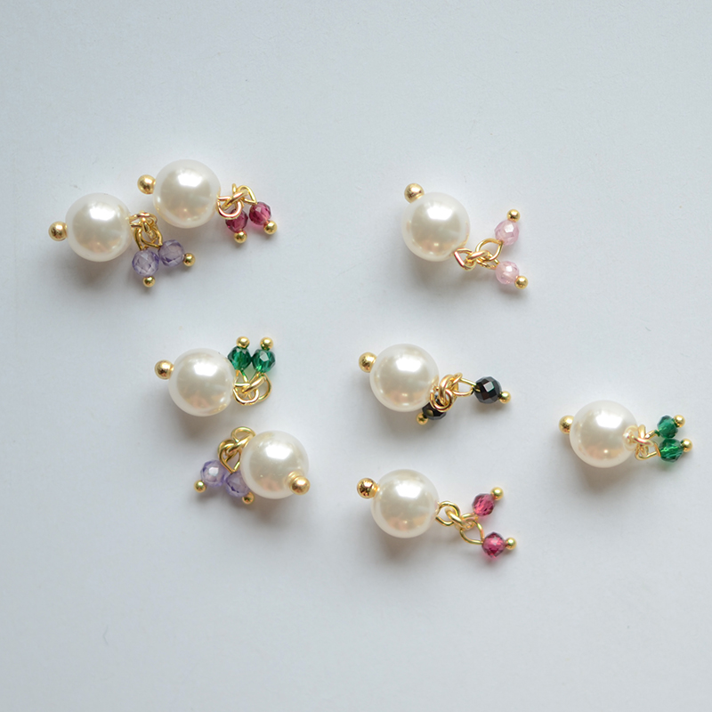 diy彩色系美美哒天然淡水1个珍珠