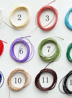 S10 特细0.5mm彩色蜡绳 DIY手工饰品手链项链编绳配件 2米