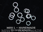 925银素银开口圈 连接扣 345MM YA03 手工DIY饰品串珠配件 1包