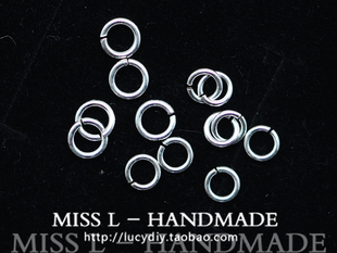 345MM YA03 925银素银开口圈 连接扣 1包 手工DIY饰品串珠配件