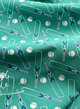 LB20 绿色高尔夫轻薄细软棉布 DIY娃衣服布料面料 30x36cm一块