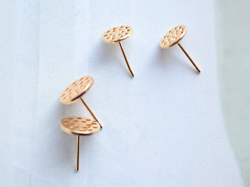 包金手工饰品配件耳钉