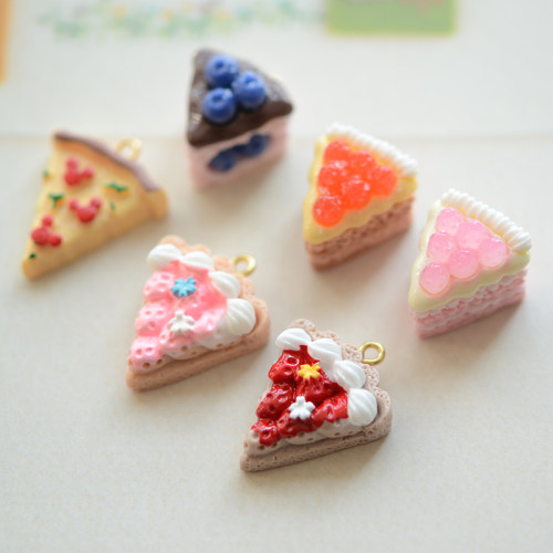 SW55 三角蛋糕草莓蓝莓披萨日系食玩挂件吊坠DIY手工材料配件 1个